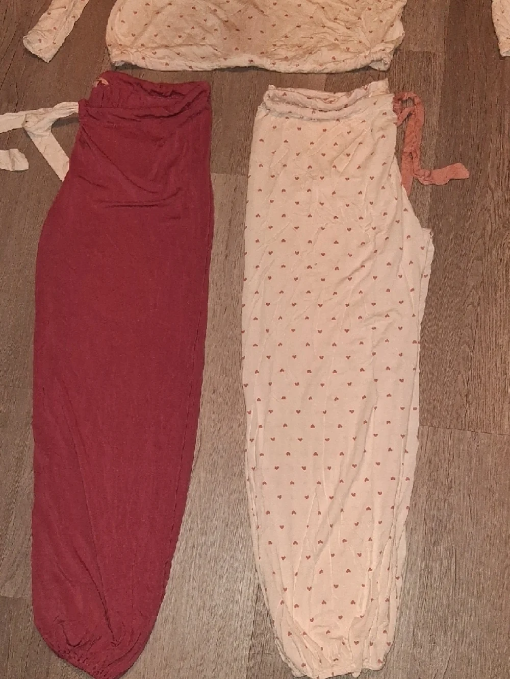 Eberjey Cream and Rust Heart-Print Pajama Set - Picture 6 of 6